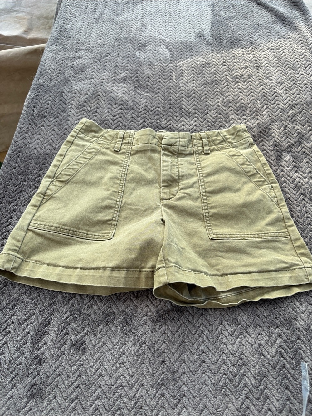Banana Republic Light Olive High-Waist Utility Shorts